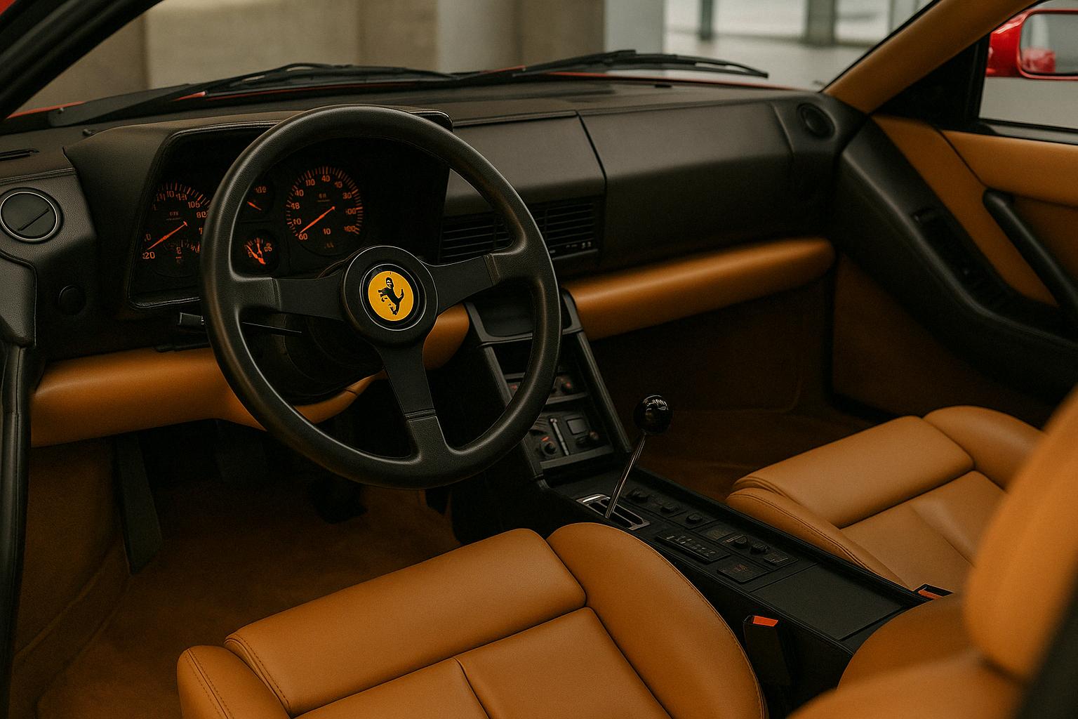 Interior del ferrari testarrosa