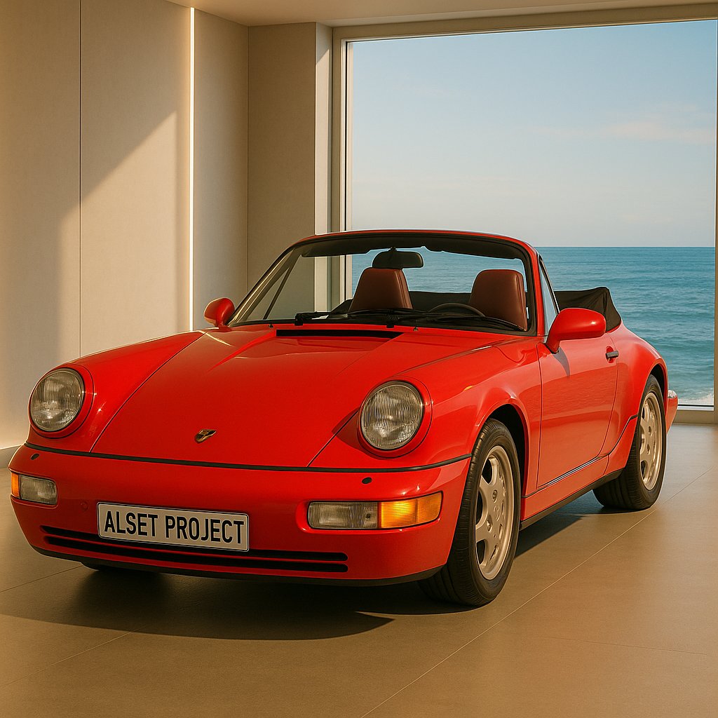 Porsche 911 Carrera 2 Cabrio 964 rojo vista frontal