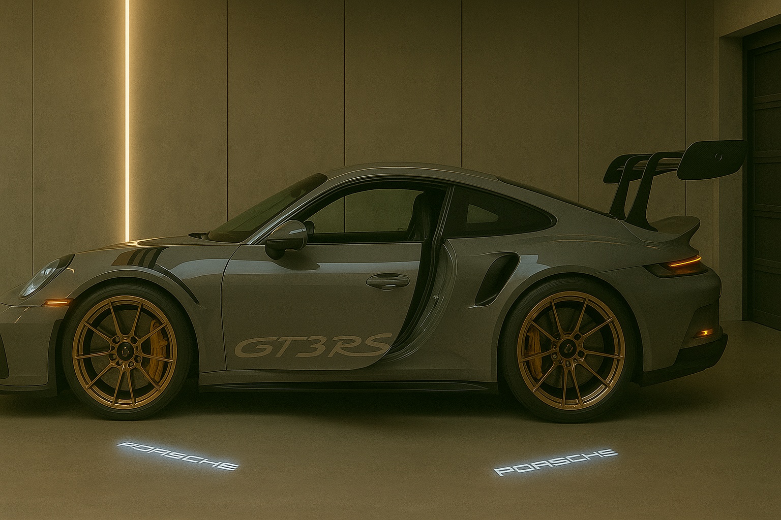 Vista lateral del Porsche 911 GT3 RS